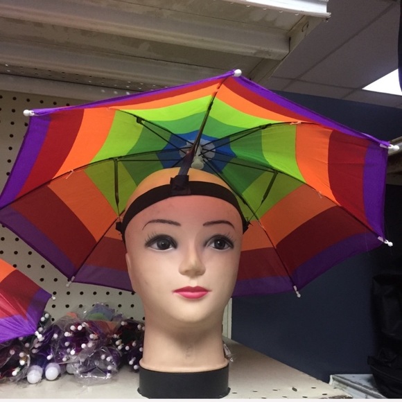 Accessories Unique Outdoor Foldable Sun Rainbow Umbrella Hat Poshmark